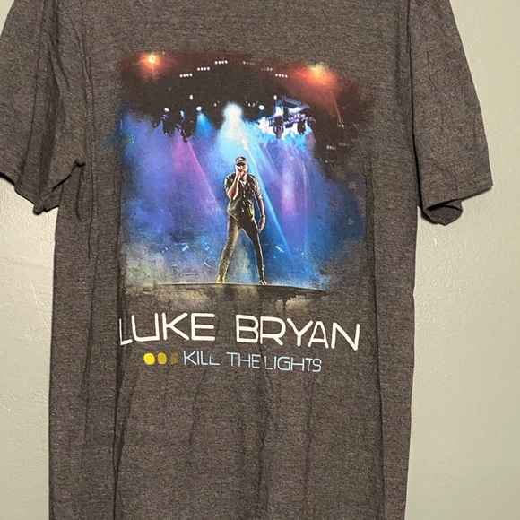 Luke Bryan Kill the Lights 2016-17 Tour Gray Unisex L Short Sleeve Tee Shirt - Picture 1 of 10